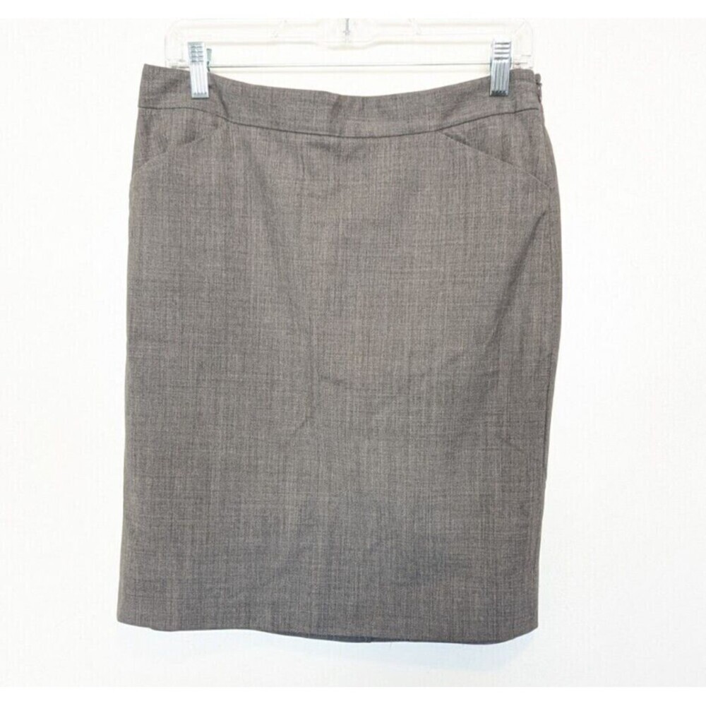 Theory Pencil Skirt Womens Size 6 Gray Wool Blend‎ Straight Office Career Work